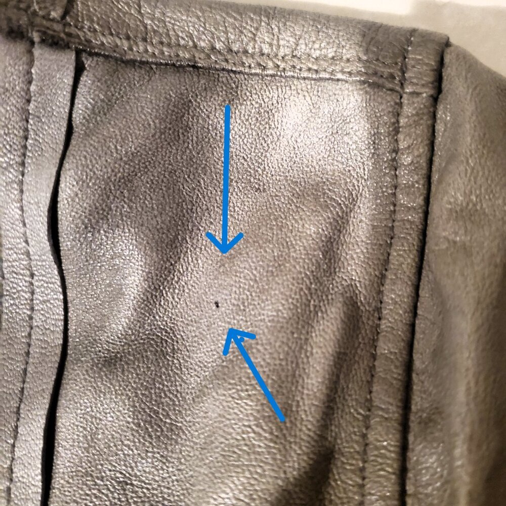 Lindsay Patina Leather Jacket Army Green Size Small New without Tags - Picture 11 of 12